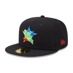 Blue New Era Houston Astros Infrared Fitted Cap 59fifty | YMOH26810