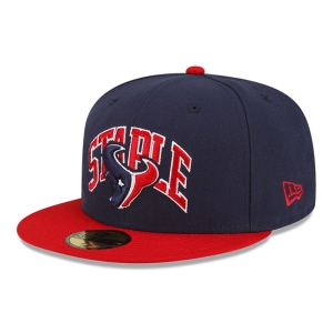 Blue New Era Houston Texans X Staple Fitted Cap 59fifty | WECB03581