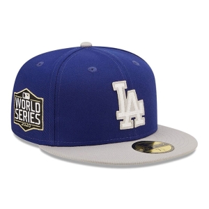 Blue New Era La Dodgers Ne Letterman Fitted Cap 59fifty | IXUH76934