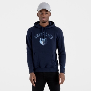 Blue New Era Memphis Grizzlies Team Logo Hoodie | JNIS95402