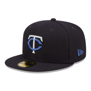 Blue New Era Minnesota Twins Monocamo Fitted Cap 59fifty | RXVQ89163