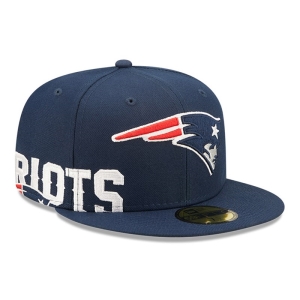 Blue New Era New England Patriots NFL Side Split Fitted Cap 59fifty | NLAF32850