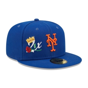 Blue New Era New York Mets Crown Champs Fitted Cap 59fifty | VOZG95461