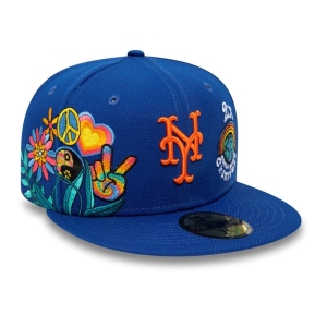 Blue New Era New York Mets Groovy Fitted Cap 59fifty | BNFC39147