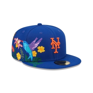 Blue New Era New York Mets MLB Blooming Fitted Cap 59fifty | BSHI38251