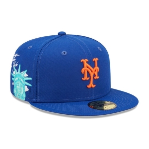 Blue New Era New York Mets MLB Cloud Fitted Cap 59fifty | RNOT65230