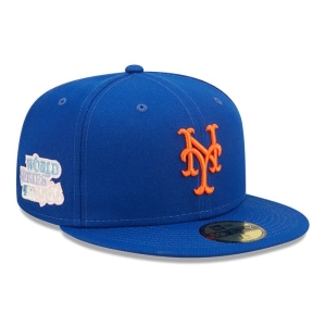 Blue New Era New York Mets MLB Pop Sweat Fitted Cap 59fifty | ITCK64351