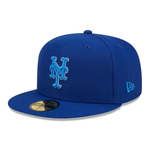 Blue New Era New York Mets Monocamo Fitted Cap 59fifty | UJMT82504