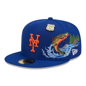 Blue New Era New York Mets State Park Fitted Cap 59fifty | WVEB29163