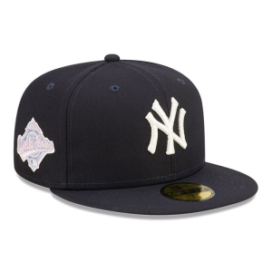 Blue New Era New York Yankees MLB Pop Sweat Fitted Cap 59fifty | QVPU36245