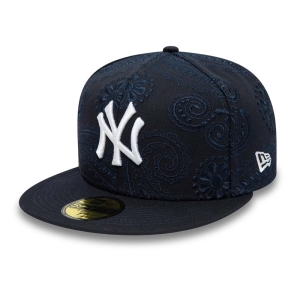 Blue New Era New York Yankees MLB Swirl Fitted Cap 59fifty | WNFP18032