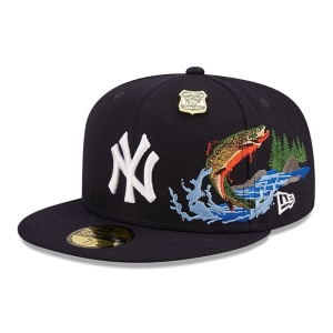 Blue New Era New York Yankees State Park Fitted Cap 59fifty | YPVX72810