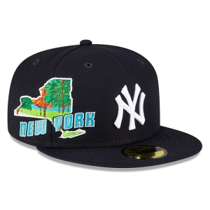 Blue New Era New York Yankees Stateview Fitted Cap 59fifty | ERPW26347