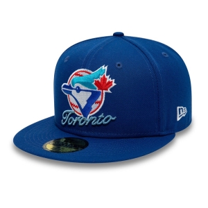 Blue New Era Toronto Jays Dual Logo Fitted Cap 59fifty | COWT79632