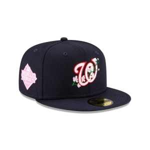 Blue New Era Washington Nationals Side Patch Bloom Fitted Cap 59fifty | KJUX03967