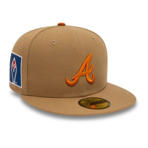 Brown New Era Atlanta Braves Fall Colours Fitted Cap 59fifty | XSIC24583