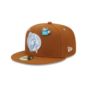 Brown New Era Boston Celtics Hot Cocoa Fitted Cap 59fifty | HAVX96520