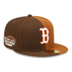 Brown New Era Boston Sox Split Fitted 59fifty | IWML36874