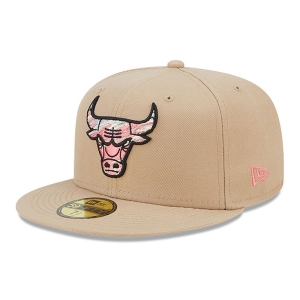 Brown New Era Chicago Bulls Team Neon Fitted Cap 59fifty | XJAY86201