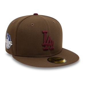 Brown New Era La Dodgers Fall Colours Fitted Cap 59fifty | GYCO28314