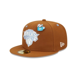 Brown New Era New York Knicks Hot Cocoa Fitted Cap 59fifty | QSFO68794