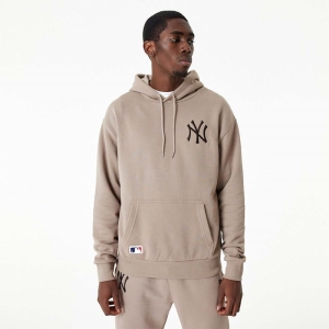 Brown New Era New York Yankees MLB Embroidered Logo Hoodie | OYNX32150