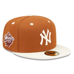 Brown New Era New York Yankees MLB World Series Trail Mix Fitted Cap 59fifty | IZWP56384