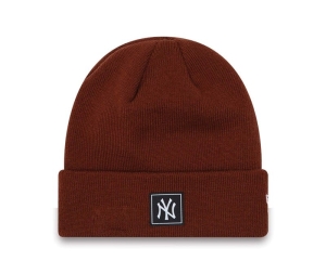 Brown New Era New York Yankees Team Cuff Beanie Hat Knit | YJVK63509