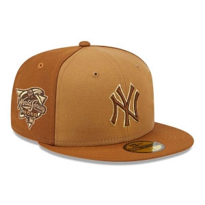 Brown New Era New York Yankees Tri Tone Fitted Cap 59fifty | SWJK52138