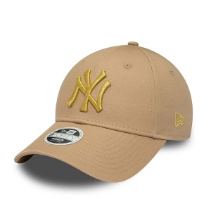 Brown New Era New York Yankees Womens Logo Adjustable Cap 9forty | SBMG01726