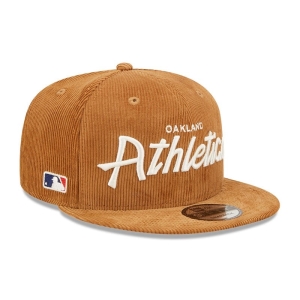 Brown New Era Oakland Athletics Cord Script Cap 9fifty | QLVJ80753