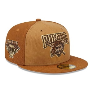 Brown New Era Pittsburgh Pirates Tri Tone Fitted Cap 59fifty | LNEM02173