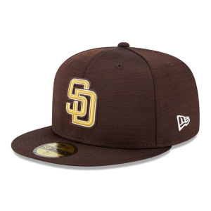 Brown New Era San Diego Padres MLB Clubhouse Fitted Cap 59fifty | JKDY47593