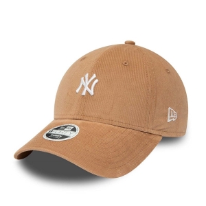 Cream New Era New York Yankees Womens Cord Mini Logo Adjustable Cap 9forty | ASDY46705