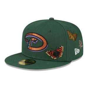 Green New Era Arizona Diamondbacks Felt X MLB Fitted Cap 59fifty | AGMW24705