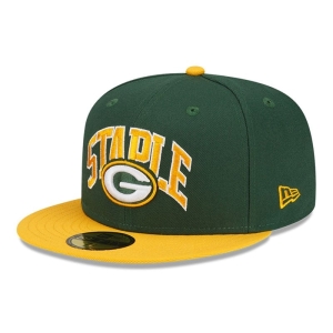 Green New Era Bay Packers X Staple Fitted Cap 59fifty | ZJEL83597