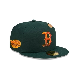 Green New Era Boston Sox Leafy Fitted Cap 59fifty | AMFH71524