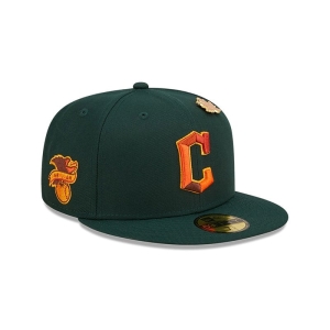 Green New Era Cleveland Guardians Leafy Fitted Cap 59fifty | YOHG07942