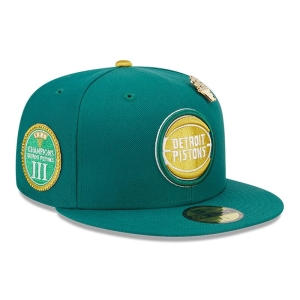 Green New Era Detroit Pistons Max Bet Fitted Cap 59fifty | BOLM68279