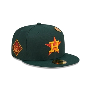 Green New Era Houston Astros Leafy Fitted Cap 59fifty | AJRW76134