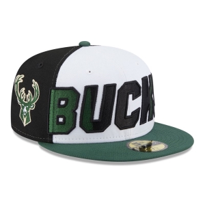 Green New Era Milwaukee Bucks NBA Back Half Fitted Cap 59fifty | MBWR29786