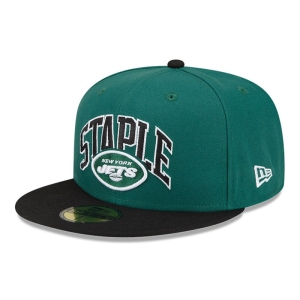 Green New Era New York Jets X Staple Fitted Cap 59fifty | YKUX84310