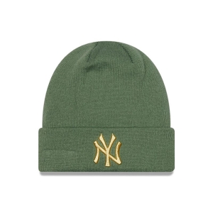 Green New Era New York Yankees Womens Beanie Hat Knit | IOLF70824