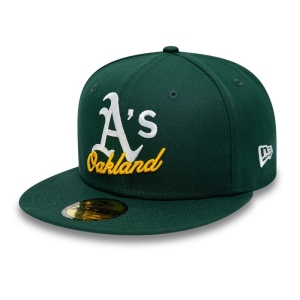 Green New Era Oakland Athletics Dual Logo Fitted Cap 59fifty | MRCX64930