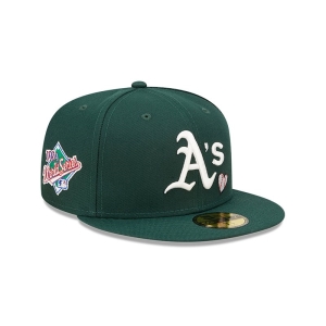 Green New Era Oakland Athletics MLB Team Heart Fitted Cap 59fifty | YJKT91845