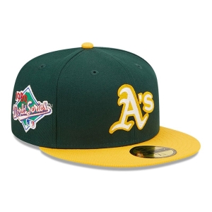 Green New Era Oakland Athletics Ne Letterman Fitted Cap 59fifty | AKJZ93671