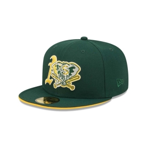 Green New Era Oakland Athletics Team Colour Fitted Cap 59fifty | OICJ60489