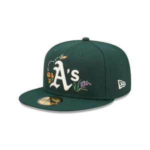 Green New Era Oakland Athletics Watercolour Floral Cap 59fifty | NPLA20541