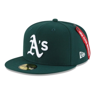 Green New Era Oakland Athletics X Alpha Industries Cap 59fifty | WFIS24136