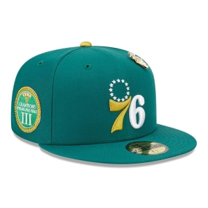 Green New Era Philadelphia 76ers Max Bet Fitted Cap 59fifty | QLYK53892